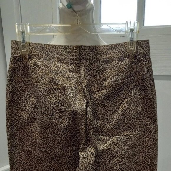 Liz Claiborne Animal Leopard Print Pants Women Size 8 - Picture 6 of 7